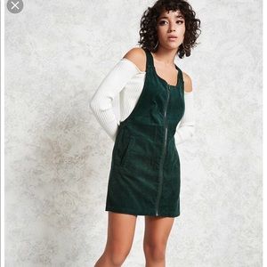 Forever 21 corduroy overall dress